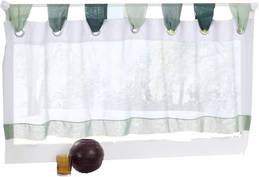 Amazon Com Homeyho Window Curtains Sheer Pattern Semi Sheer