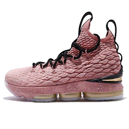 Nike Kids' Preschool Lebron 15 Basketball Shoes (5 Y US, Rust Pink/Metallic Gold-Black)