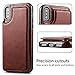 Hoofur Slim Fit Premium Leather Compatible with iPhone Xs Wallet Case Card Slots Shockproof Folio Flip Protective Shell Compatible with iPhone X/Xs (5.8 inch) (Brown)