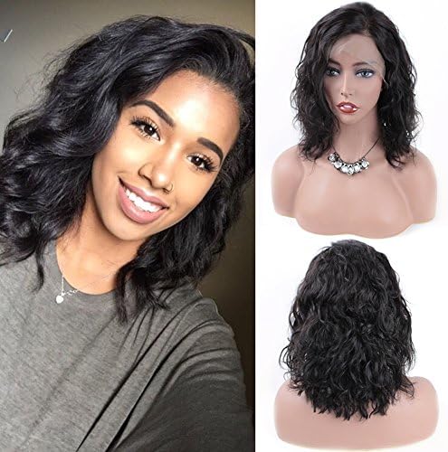 Short Human Lace Front Wigs Human Hair With Baby Hair Brazilian Wave Wigs for Black/White Women with Side Part MTAI