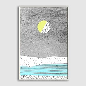 Framed Canvas Wall Art for Living Room, Bedroom Abstract Geometric Pattern Canvas Prints for Home Decoration Ready to Hanging - 16x24 inches