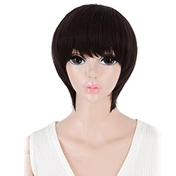 Lzndeal Men Women Wig Short Hair Bob Style Charm Fashion