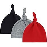LERTREE 3PCS Baby Boys Girls Warm Hat Kids Beanies Knotted Cap Sleep Cap Hats