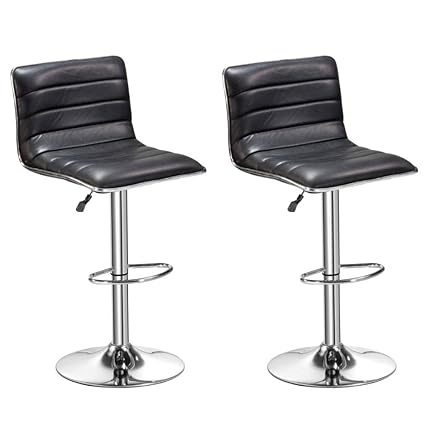 Da URBAN Flash Height Adjustable Bar Stool Chair (Black) (Set of 2)