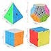 D-FantiX Speed Cube Bundle, Moyu Mofang Jiaoshi Megaminx Pyramid Skewb Square-1 Cube Stickerless Non-Cubic Cubing Classroom Gift Box