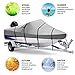 RVMasking Heavy Duty 600D Polyester Trailerable Boat Cover Black for 17'-19' / 20'-22'L V-Hull Runabouts Outboards and I/O Bass Boats (20-22 ft)