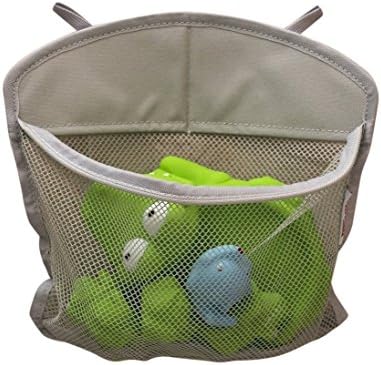 KidLuf Bath Toy Organizer Corner with Mesh Pockets, Bath Toy Storage, (18" x 14" with 2 Hook)