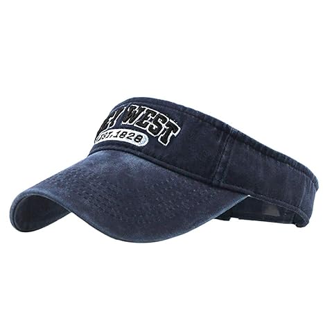 Sonnenhut Schlapphut,Lookhy Gewaschener Leinwandvisier Bedruckte Outdoor-Kappe Einstellbar Unisex Leerer Oberer Sonnenhut