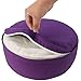 REEHUT Zafu Yoga Meditation Cushion, Round Meditation Pillow Filled with Buckwheat, Zippered Organic Cotton Cover, Machine Washable - 4 Colors and 3 Sizes (Purple, 16