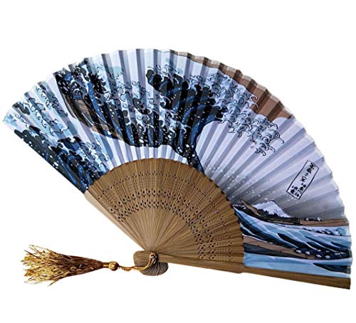 image for Elaco Folding Fan, Japanese Fridge Handheld Folding Fan with Tradition