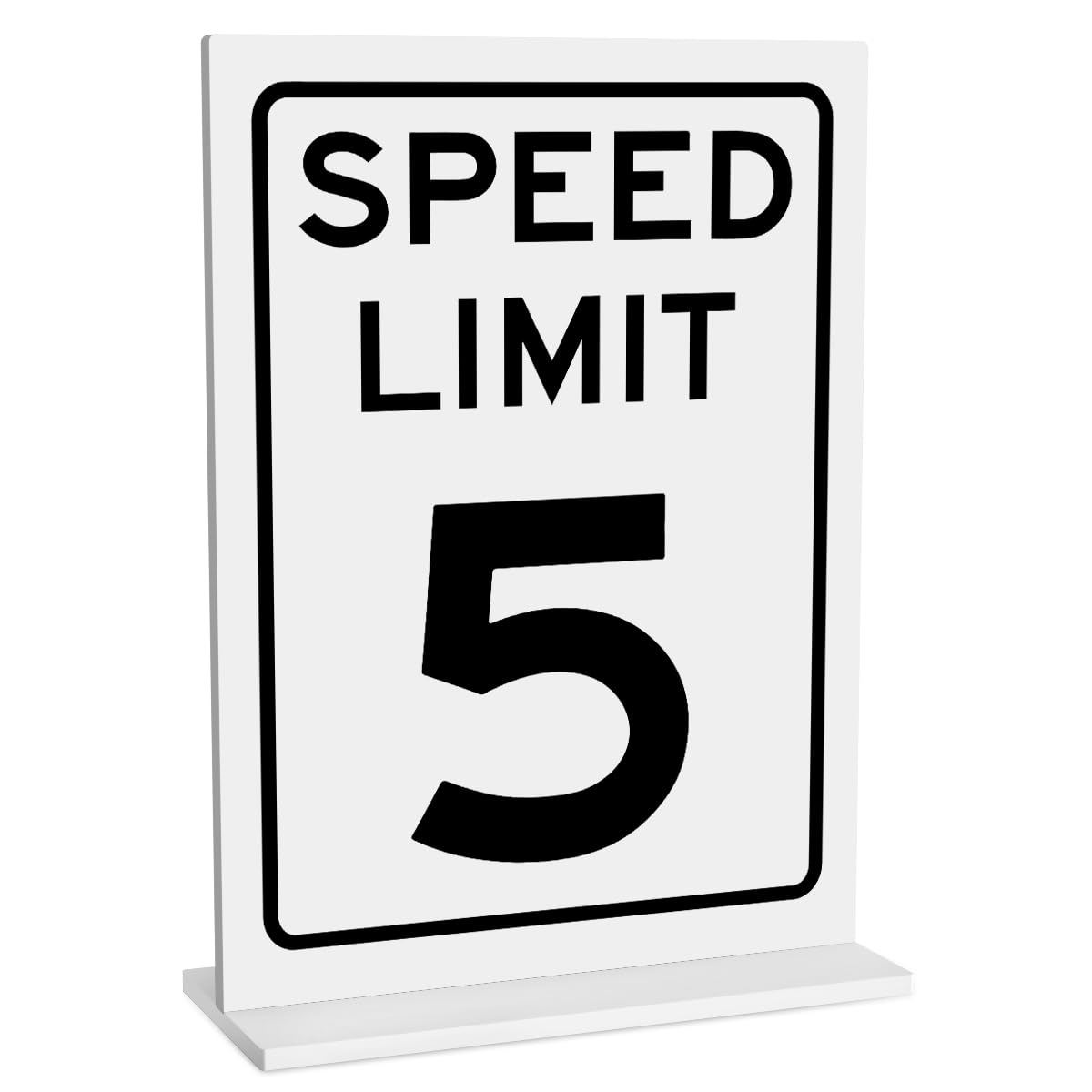 Photo 1 of Race Car Birthday Decor, Speed Limit 5 Sign, Fast One, Race Car Birthday Party Decorations, 5×7 Inches Acrylic Sign with Stand, Let's Go Racing Party Supplies for Boy Race Fans