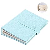Pretty See Earring Holder Case Portable Earring Book Ear Stud Storage Box, Jewelry Organizer, Capable to Hold 42 Pairs of Earrings, Blue