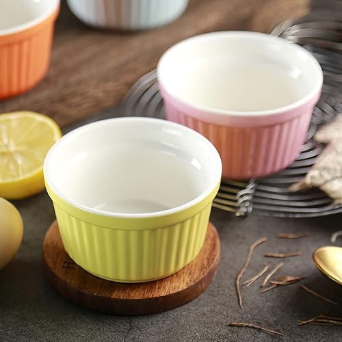 Ramekins 6oz Oven Safe,Creme Brulee Ramekin and Souffle Dishes