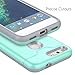 Google Pixel Case, Teelevo [Card Slot Holder] Dual Layer Shock Absorption Protective with Credit Card Slot and Kickstand Wallet Case Heavy Duty Bumper for Google Pixel (2016) - Mint Green