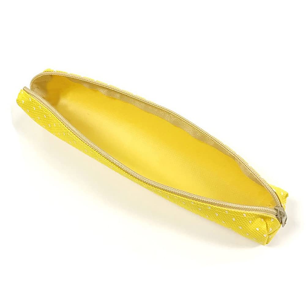 BETOOL Candy Color Pencil Bag, 1pc Pen Holder Case Cute Slim Small Pen Case for Kids Adults School Office Travel(Yellow)