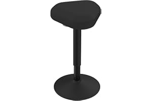 Yonsaeik Standing Stool, Adjustable Ergonomic Office Chair Standing Desk Chair Swivel 360 Degree Swivel Computer Chair with Memory Foam Seat Cushion Anti-Slip Bottom Pad