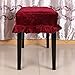 Monkeysell Piano Stool Chair Bench Cover Pleuche Decorated with Macrame Fringes 75 X 35cm for Piano Dual Seat Bench Universal (red Chair Bench)