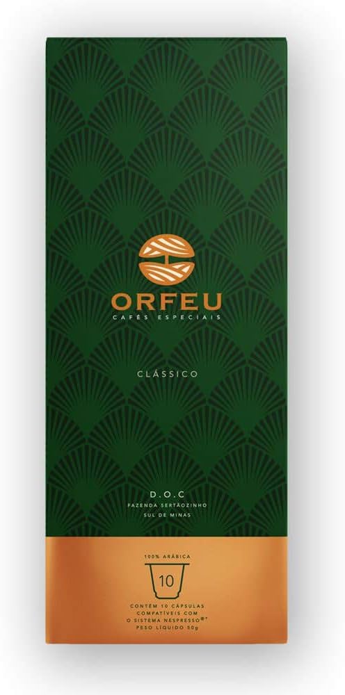 Cápsulas de Café Clássico Orfeu, Compatível com Nespresso, Contém 10 Cápsulas