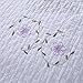 Cozy Line Purple Floral Patchwork 3-Pcs Quilt Sets, Love of Lilac Pattern Chic Bedding, Full/Queen