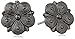 1928 Jewelry Black-Tone Flower-Shaped Stud Earrings