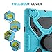 Pepkoo Ipad 2/3/4 Case Plastic Kid Proof Extreme Duty Dual Protective Back Cover with Kickstand and Sticker for Ipad 4/3/2 - Rainproof Sandproof Dust-proof Shockproof (Black/black)