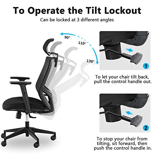 Ergonomic Office Chair, Mesh Chair with Lumbar Support, Tribesigns High