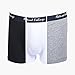 Natural Feelings Mens Underwear 3 Pack Classic Soft Cotton Boxer Briefs, Assorted Color (White/Grey/Black 3-Pack with Open Fly, L 36