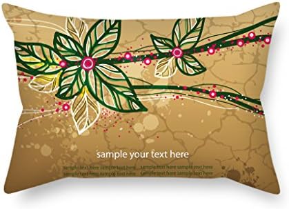 Alphadecor Christmas Pillow Cases Of Flower For Boy Friend Relatives Chair Office Divan Indoor 16 X 24 Inches / 40 By 60 Cm(twin Sides)