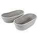 Juvale 2-Pack Knitted Cotton Storage Baskets - Perfect for Storing Small Household Items, Pens or Snacks - Grey, 8.5 x 3.4 x 5 Inches