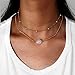 CH Thin Diamond Sequins Choker Necklace Women Girl Lady Long Chain Pendant Necklace White