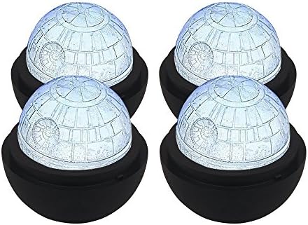 Ice Ball Maker Mold 4 Pack, RedHoney Big Spheres Round Ice Cube Trays Mold Silicone Reusable for Baking Whiskey Cool Drinks BPA Free Black