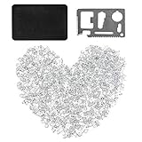 Clear Plastic Clutch Bullet Soft Silicone Rubber Earring Backs Safety Bullet Stopper Earring Safety Backs+1pcs Stainless Steel 11 in 1 Beer Opener Survival Card