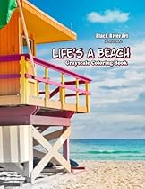 Life's A Beach Grayscale Coloring Book