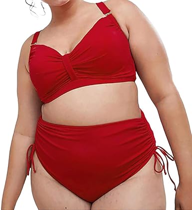 plus size red swimsuits