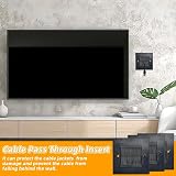 ADERTOS 3 Pack Brush Wall Plate Cable Passthrough Black Wall Plate view 5