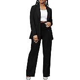 Tcremisa Women's Pants Suits Dressy Business Casual Long Sleeve Blazer and Pant Sets 2 Piece Work Office Outfits