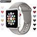 Youther for Apple Watch Bands, Soft Silicone Strap Replacement Wristbands for Apple Watch Sport Series 3 Series 2 Series 1 Dark Gray 38mm S/M