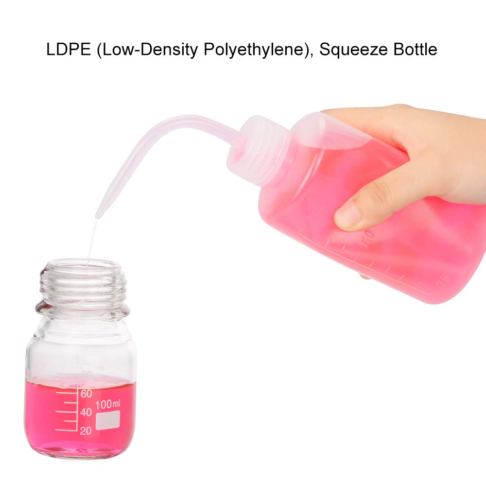 stonylab Wash Bottle, 2 Packs Plastic Squeeze Wash Bottle, LDPE with Narrow Mouth (250 ml, 2 Packs), 250 ml (Pack of 2) - Image 4
