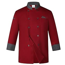 Unisex Double-Breasted Chef Coat Back Full Mesh