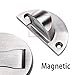 Sumnacon Powerful Stainless Steel Magnetic Door Stopper, Solid Metal Door Stop Catch with Hardware Screws, Heavy Duty Home Office Door Holder, Brushed Finish (1 Pcs)