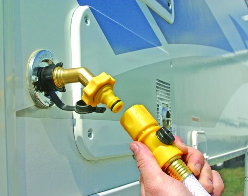Camco 20103 Quick Hose Connect with Shutoff Valve