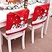 Martine Mall Xmas Chair Cap Sets, Santa Claus Clause Hat Chair Covers, Red Hat Dinner Chair Slipcovers Protector Sets for Christmas Banquet Holiday Festival Decor, Set of 4 (Xmas Chair Cap Sets, 4)