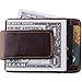 McDull Mens Money Clip Magnetic Thin Front Pocket Wallet RFID Genuine Leather Slim Minimalist Wallet Credit Card Holder for Men Women Brown(Coffee)