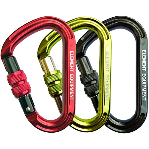 Element Equipment HMS Carabiner Locking Gate Screw Lock 25kN CE0321 Hot Forged
