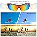 poshei Polarized Sports Sunglasses, P01 Outdoor Sun Glasses with 5 Interchangeable Lenses for Men Women Baseball Cycling Fishing Golf (Black&Red)