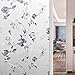 Window Decor Film Cling Privacy Frosted Flowers Sticker Glass Heat Control Stained Glass DIY Static Film Glue Free PVC Vinyl For Home Kitchen Office College Store 17.7X78.Inch