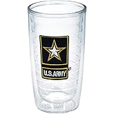 Tervis Made in USA Double Walled Army Gold Star Logo Insulated Tumbler Cup Keeps Drinks Cold & Hot, 16oz, Unlidded