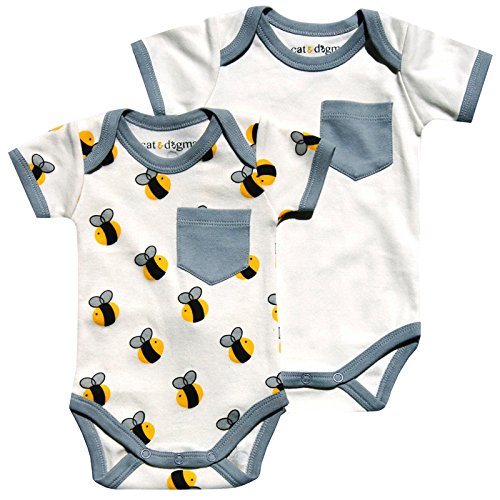 Cat & Dogma - Certified Organic Infant/Baby Clothing Bee/Gray Bodysuit
Pack (6-12 Months) Cat & Dogma - Certified Organic Infant/Baby Clothing Bee/Gray Bodysuit
Pack (6-12 Months)