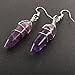 KISSPAT Real Natural Quartz Stone Healing Point Crystal Chakra Dangle Earrings (W-A)