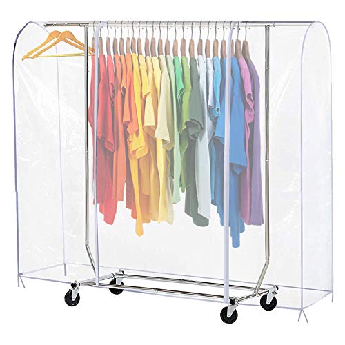 HERSENT 71" L Clear Garment Rack Cover, Clothes Rack Covers, Adult